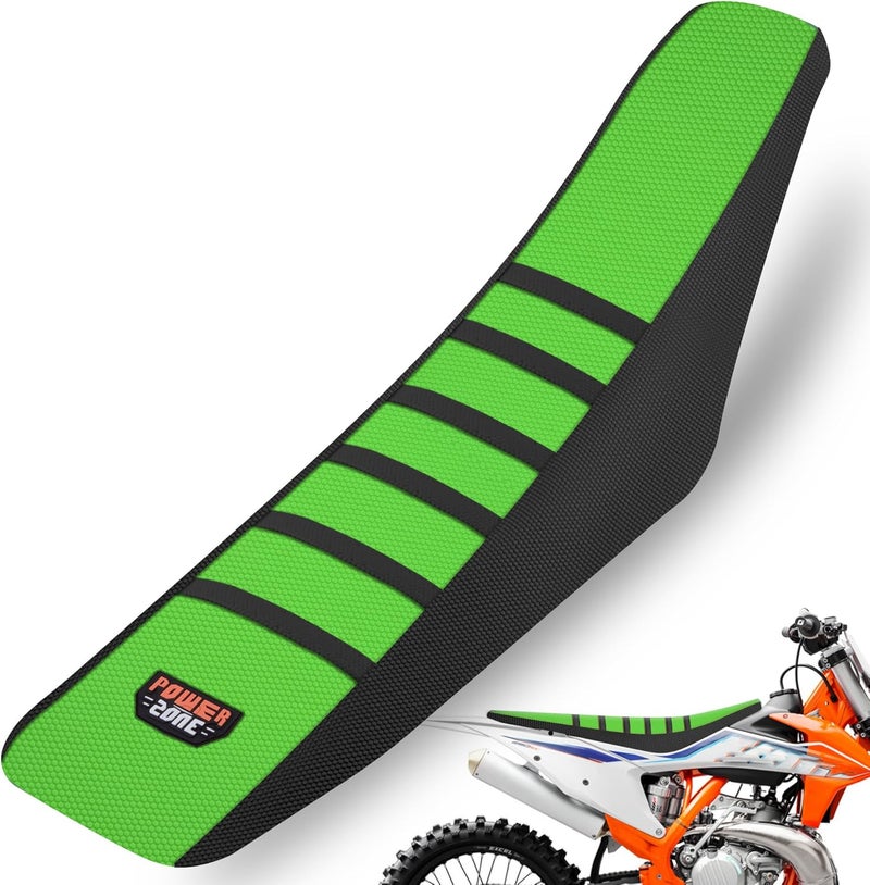 fewfuss Gripper Rubber Dirt Bike Seat Cover - Universal Soft Seat Cover for Most Dirt Bike Motorcycle Green - Image 1